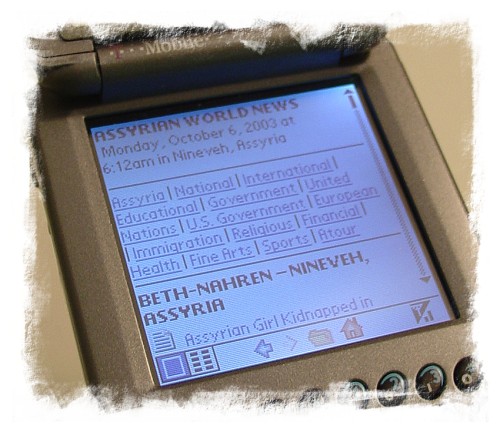 T-Mobile Treo 270 with Atour information