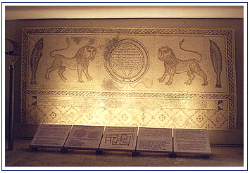 Hamat Gader - Aramaic inscriptions on the mosaic testify to the importance of Hamat Gader, a city renowned for its baths during the Roman period.