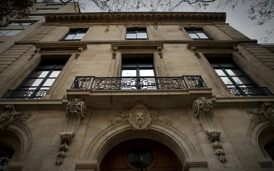 Jeffrey Epstein's French neoclassical residence at 9 East 71st Street in the Manhattan borough of New York City. Credit: Dan Callister