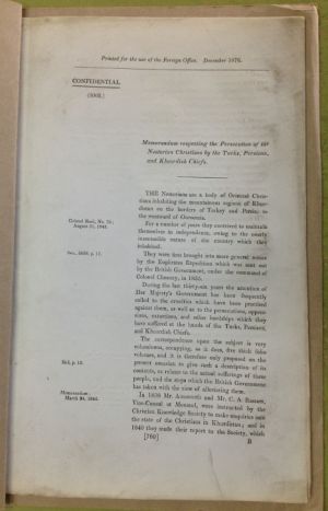 1896-1919: The Public Record Office in Britain - Assyrians