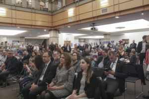 Attendees of the unveiling of Cary Memorial Library’s new Turkish Collection. (Photo: Karine Vann/The Armenian Weekly)