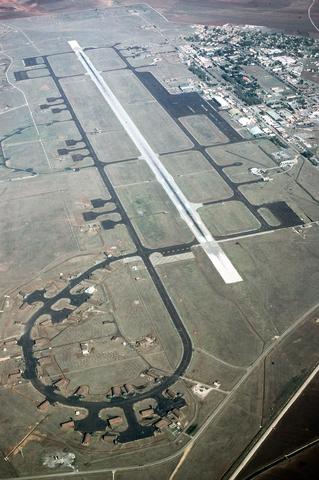 An aerial view of the airfield at Incirlik Air Base, circa 1987. Photograph: Wikipedia.