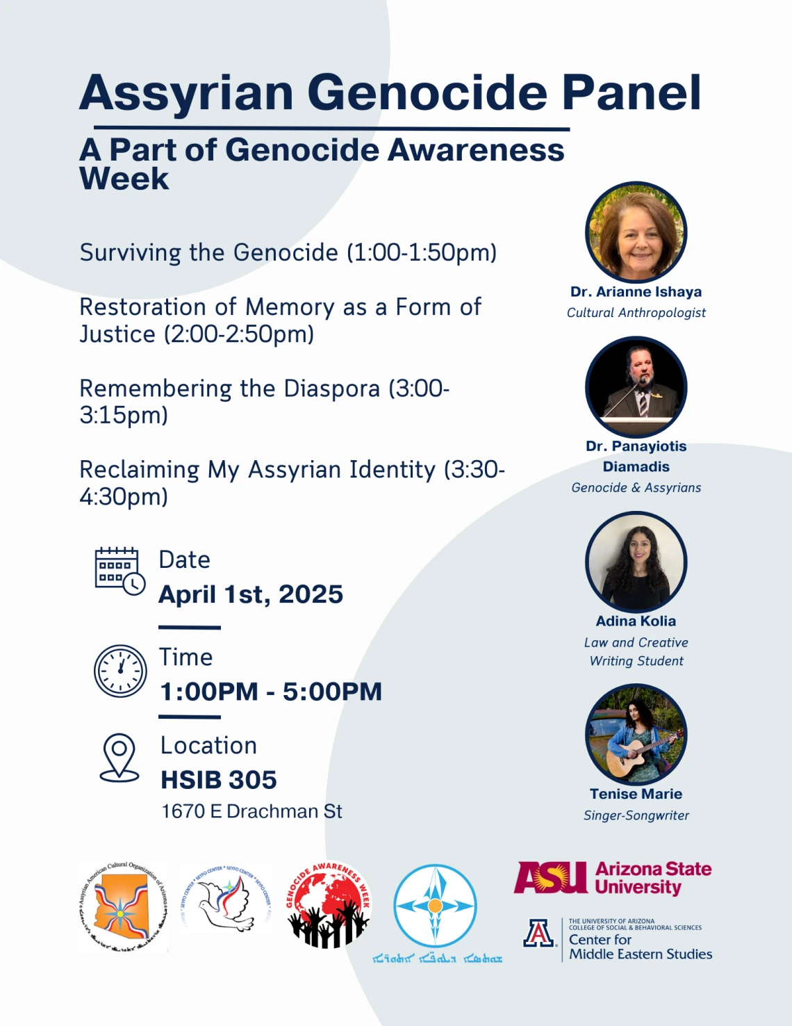 Assyrian Genocide Panel - A Part of Genocide Awareness Week