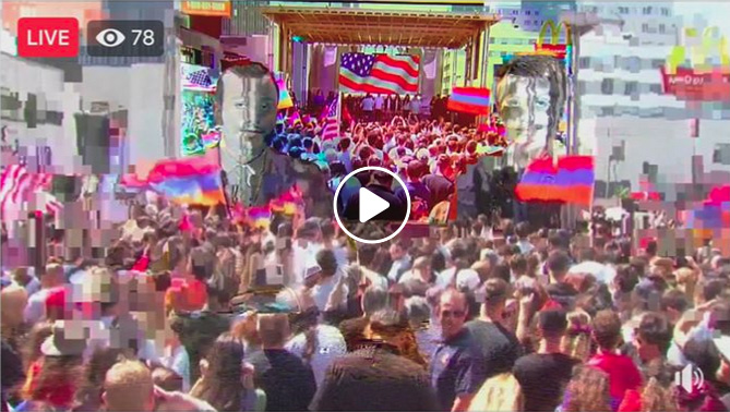 April 24, 2019 March for Justice in Los Angeles, California USA.