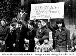 Män och kvinnor från Karboran i Sverige. Anders Hildings fotoarkiv, 1976.