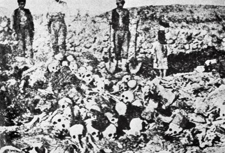 An image from 1915. Turkey deported two thirds of the Armenian population; many were either killed or died of starvation during the journey.