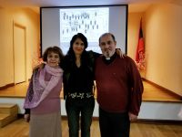 Arevig Caprielian, Lucine Kasbarian, and Rev. Mesrob Lakissian.