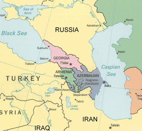 Caucasus map