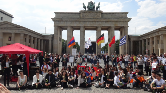 Armenians, Assyrians and Greek activists in Berlin Germany, June 15, 2016.