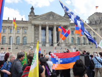 Armenians, Assyrians and Greek activists in Berlin Germany, June 15, 2016.