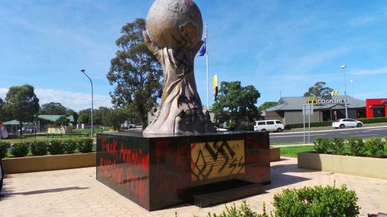Assyrian Genocide Monument Vandalized in Sydney, Australia on April 16, 2015.