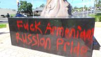 Assyrian Genocide Monument Vandalized in Sydney, Australia on April 16, 2015.