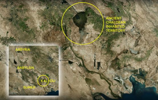 The following map conveys the ancient historical territory which came to be known as Kal-du (Chaldea) during the 2nd Millennium BCE.