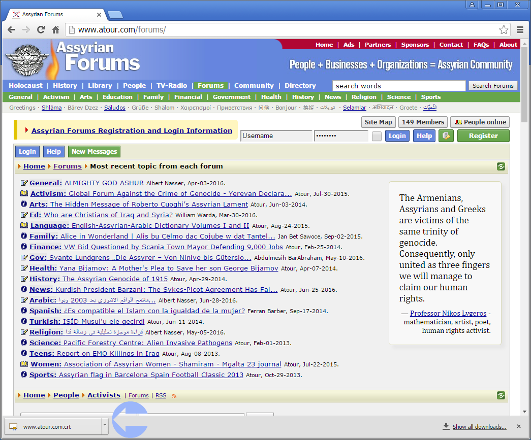 Click on the www.atour.com.crt file button at the bottom of the screen.