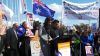 A Demand for Safe Haven: Hundreds Rally in Front of Parliament House in Canberra, Australia, August 28, 2014.