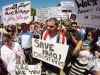 Assyrian Americans held a protest outside the White House in Washington, D.C. to call attention to ISIS’s alleged religious persecution of Iraqi Christians. John Lett.