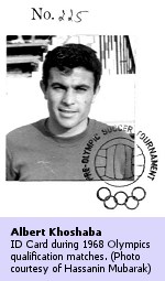 Albert Khoshaba: 1968 Olympics ID Card