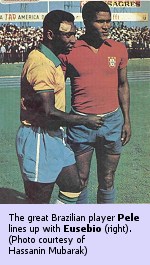 Pele (left) and Eusebio